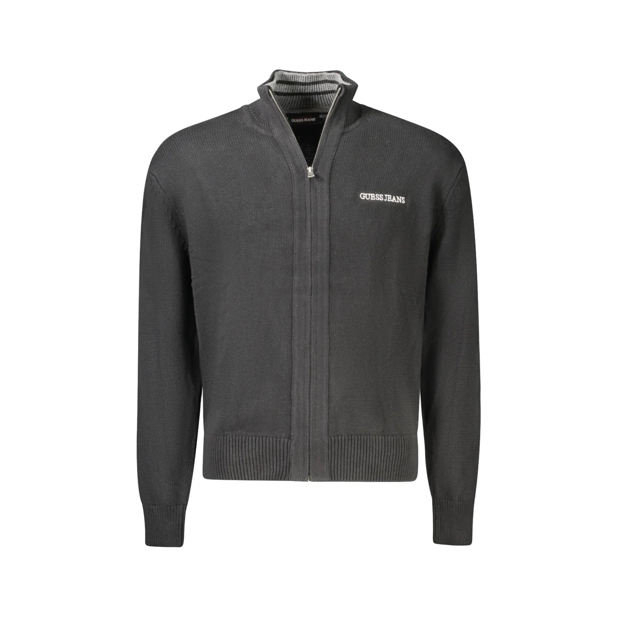 Guess Jeans Maglia Cardigan Uomo Nero Ricamo Logo Maglie - foto prodotto